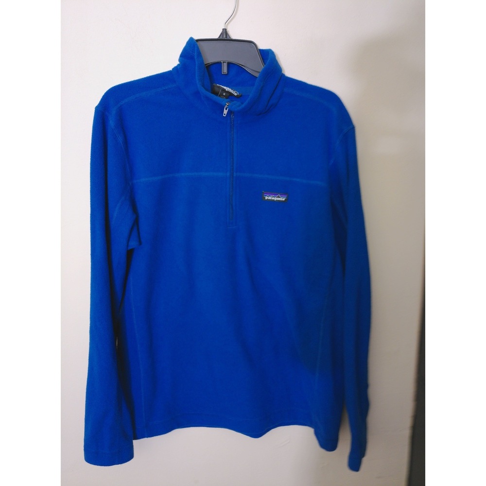 Patagonia Micro D 1/4 Zip Fleece Pullover Mens M Blue  Lightweight Fisherman